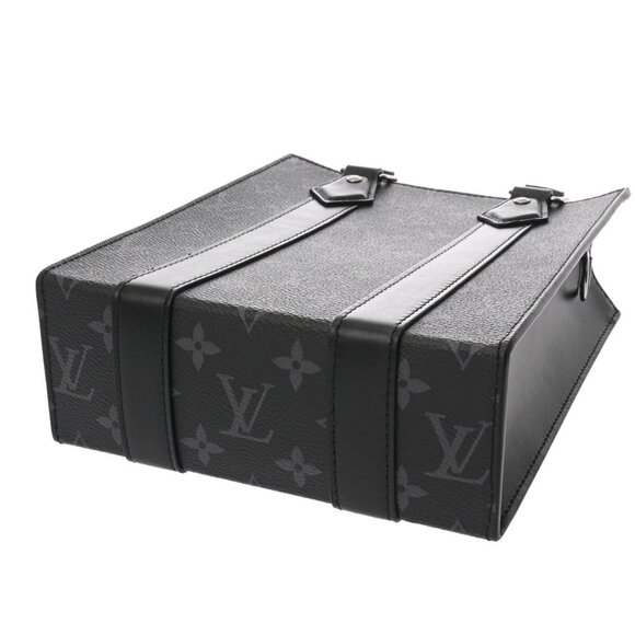 LOUIS VUITTON Monogram Eclipse Sac Plat Mini 2WAY Black/Noir 800000135411000 - Picture 5 of 9